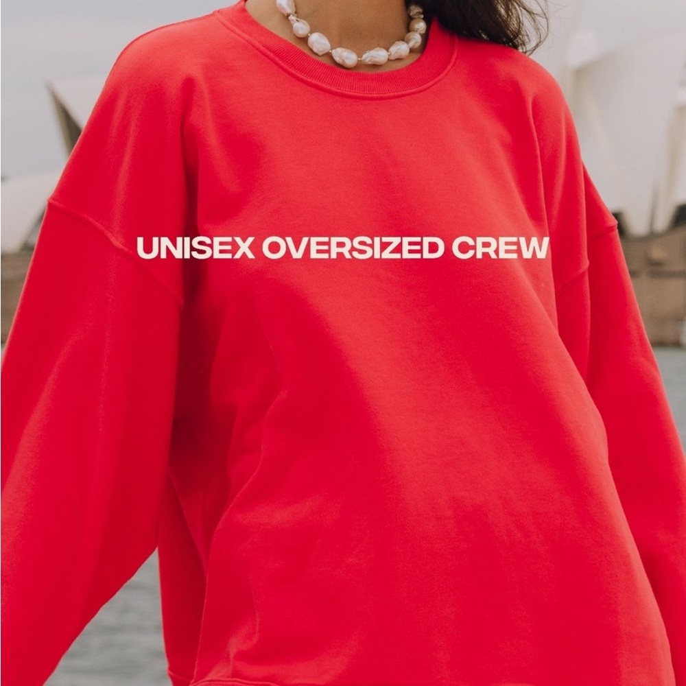 DAILY DRILLS - Aussie Stripes oversized crew in Heart
